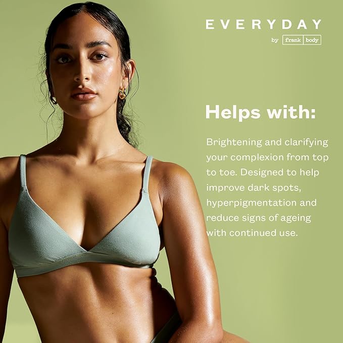 frank body Brightening Body Scrub | Smooths & Brightens Skin | Removes Dead & Dry Skin for a Glow | Vitamin C & Mandelic Acid |Bamboo & Camellia Scent | Vegan & Cruelty Free | 200g