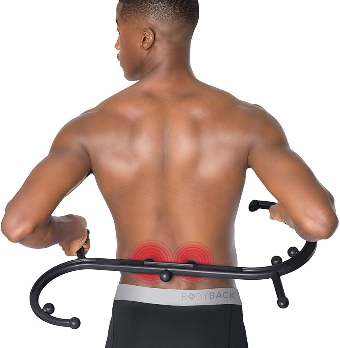 Body Back Buddy - USA Made - Massage Stick & Buddy Classic Bundle, Trigger Point Massage Tools, Neck and Back Massagers, Massage Cane, Muscle Knot Remover (Black)