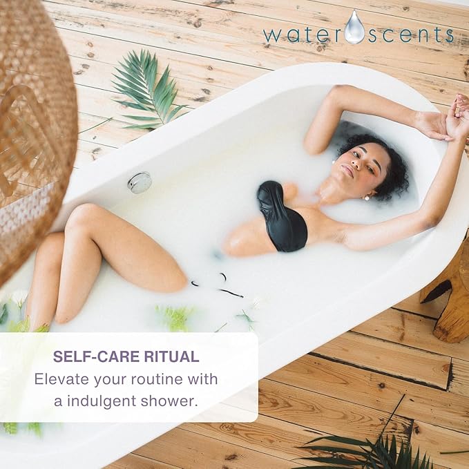 Water Scents Shower Steamer Mist – Aromatherapy Flower Fizzy with Lavender & Orange Essential Oils – Natural Self Care, Vegan, Travel Essentials, Stress Relief | 6-Packs