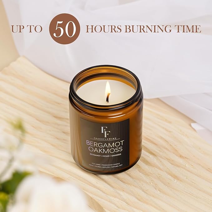 Scented Candles Set, Soy Wax Candles 8 Pack 56 Oz Aromatherapy Candles Gift Set for Women Men (Vanilla/Sandalwood/Amber/Mahogany/Vetiver/Bergamot/Caramel/Whiskey)