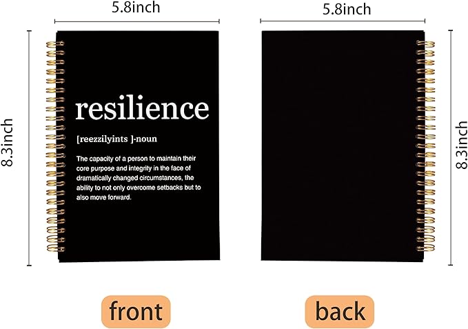 Inspirational Spiral Notebook,Inspirational Journal,Inspirational Journal for Women Men Writing,Grit Spiral Notebook 8.3×5.5 Inch