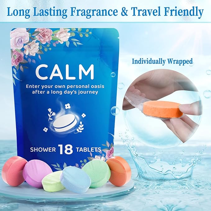18-Pack Shower Steamers Aromatherapy, Shower Bath Bombs with Individually Wrapped, Variety Shower Tablets, Mothers Day Presents for Mom, Birthday Presents for Women