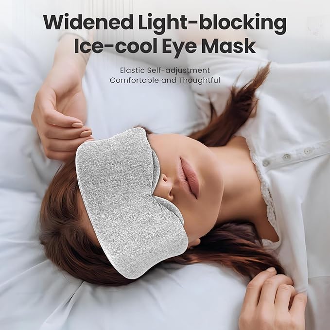 3D Eye Mask Sleep Mask for Travel Light Blocking Comfortable Eyemask Lightweight Non-Press Sleeping Mask Eye Protection for Deep Sleep Optimal Sleep Experience (White)