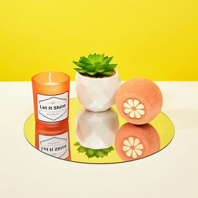 Sunny&Wise Orange Themed Gift Baskets for Women - Designed in USA - Care Package, Self Care Gifts, Get Well Soon, Thinking of You