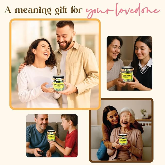 60 Positive Pickle Cards Jar, Affirmation Cards For Women, Teens, Stocking Stuffers, Christmas Gifts For Women Mom, Gifts For Women, Teacher Gifts, White Elephant Gifts, Teen Girl Gifts Trendy Stuff