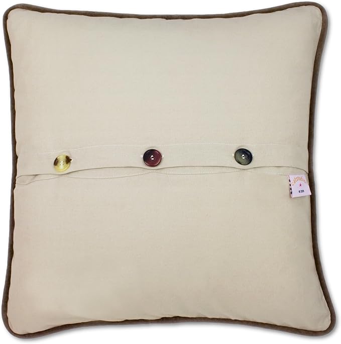 Catstudio Chicago Embroidered Pillow - U.S. City Souvenir Decorative Throw Pillow with Original Artwork for Chicago Lovers, Travel Souvenir