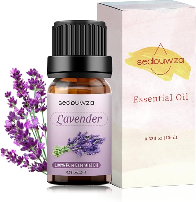 Sedbuwza Lavender Essential Oil, Pure Organic Lavender Fragrance Oil for Diffuser, Humidifier, Soap, Candle, Perfume