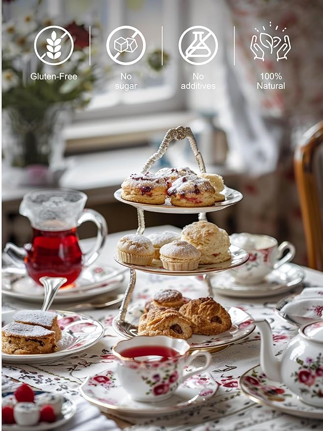 TeeLux Cinnamon Apple Tea Bags, 2.8g/bag, Cinnamon with Hibiscus Herbal Tea, Sweet & Tart & Slightly Spicy, Caffeine Free, 60 Count