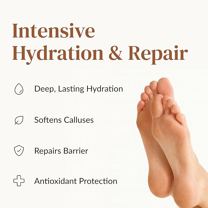 Epielle Hydrating Hand & Foot Masks 12 Pairs, Deep Moisturizing Socks & Gloves, Soften Dry Hands & Cracked Heels with Shea Butter & Jojoba Oil, Korean Skin Care, Foot Spa, Self Care Gifts for Women