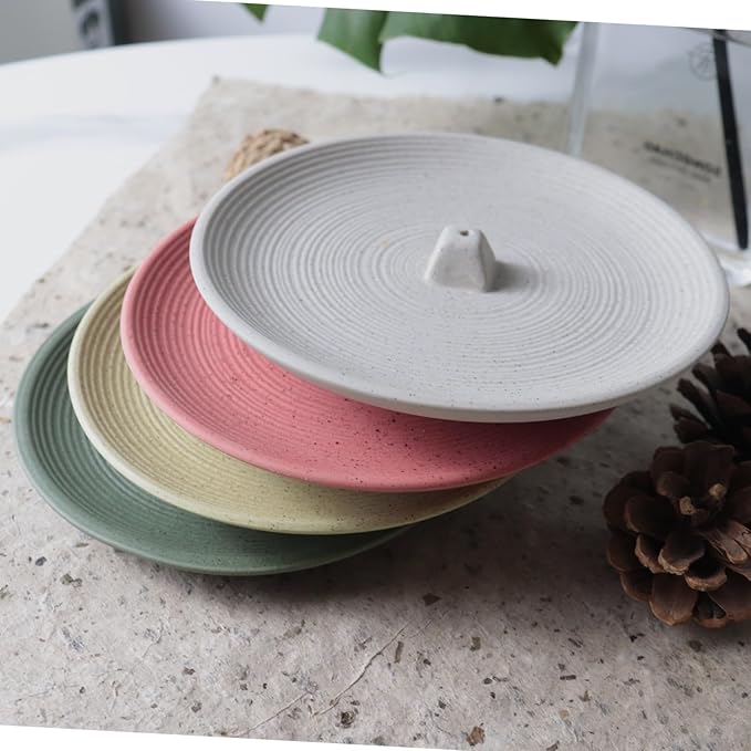 Incense Holder Ceramic Incense Burner Simple Style Incense Sticks Holder Insence Tray for Set for Office Yoga and Livingroom (White)