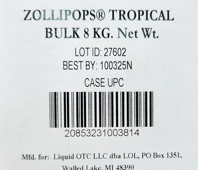 Zollipops Clean Teeth Pops Sugar Free Candy with Xylitol, Dye-Free Lollipops - Keto & Diabetic-Friendly, Dentist-Approved Treats for Kids (Tropical Fruit 17.64 lb)