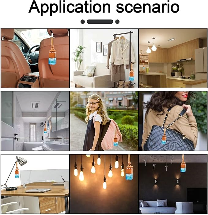 Car Air Freshener 8ml Automotive Scents | 45-Days Long-Lasting Keep Fragrance | Automobile Hanging Diffuser Bottles | Remove Auto Odor for Men Home Deodorizer (1pcs,New Car)