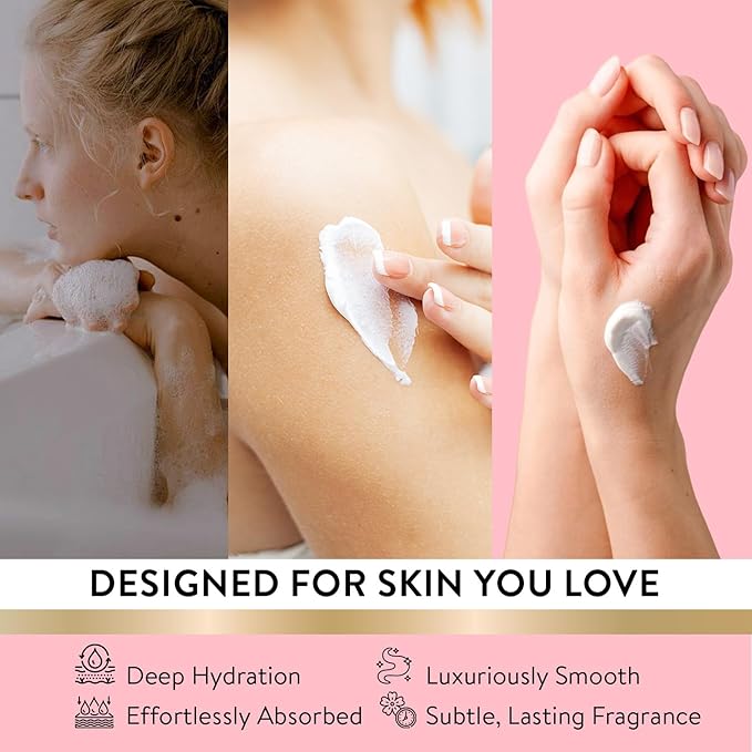 Refreshing Cherry Blossom Spa Gifts for Women, 8 Piece Gift Set with Bubble Bath, Bath Gift Baskets for Her, Relaxing Care Package with Body Scrub, Lotion, Hand Cream, Soap