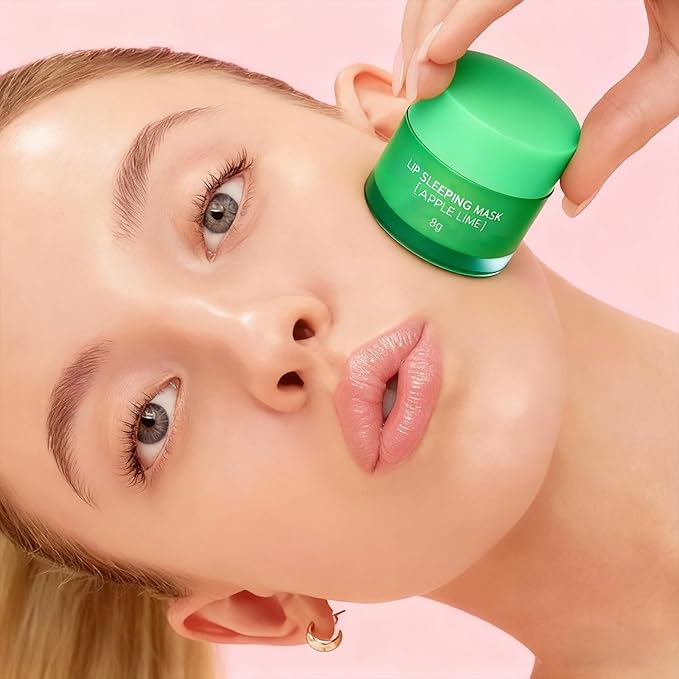 4PCS Lip Sleeping Mask,Korean Lip Mask Jelly Sleep Lip Balm,Lip Mask Set,Reduce Lip Lines and Improve Lip Color,Overnight Lip Treatment Care for Dry Cracked Lips,Moisturizing, Hydrating, Nourishing