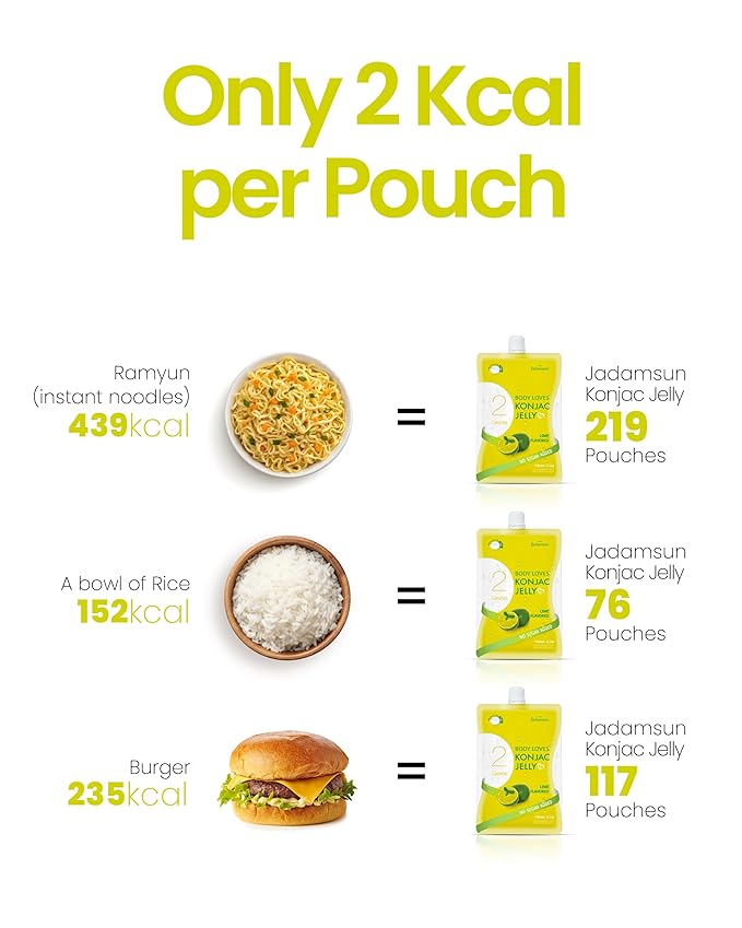 Jadamsun Konjac Jelly Juice (Lime, 10 pcs) - Delicious Low-Calorie Healthy Korean Snack, Drinkable Fruit Snack, Sugar-Free, Vegan, Gluten-Free