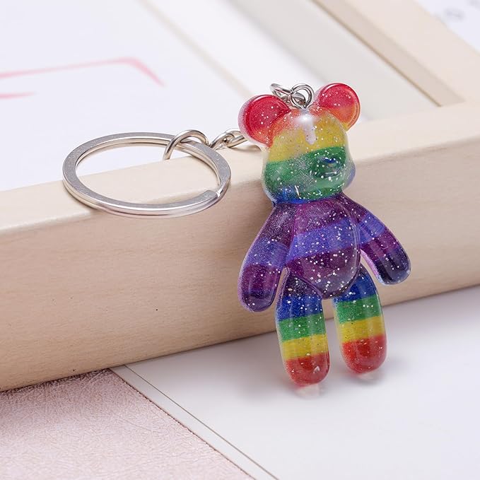 Pocket Bear Hug, Anxiety Relief Gifts for Women Men, Mental Health Positivity Gifts for Anxious Friend, Thinking of You Gift, Comforting Gift for Son Daughter Back to School, Rainbow