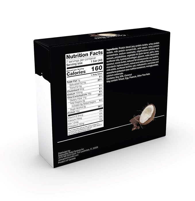 BalanceDiet™ | Protein Bar | 15g of Protein | Low Carb | 7 Bar Box (Coconut Crunch)