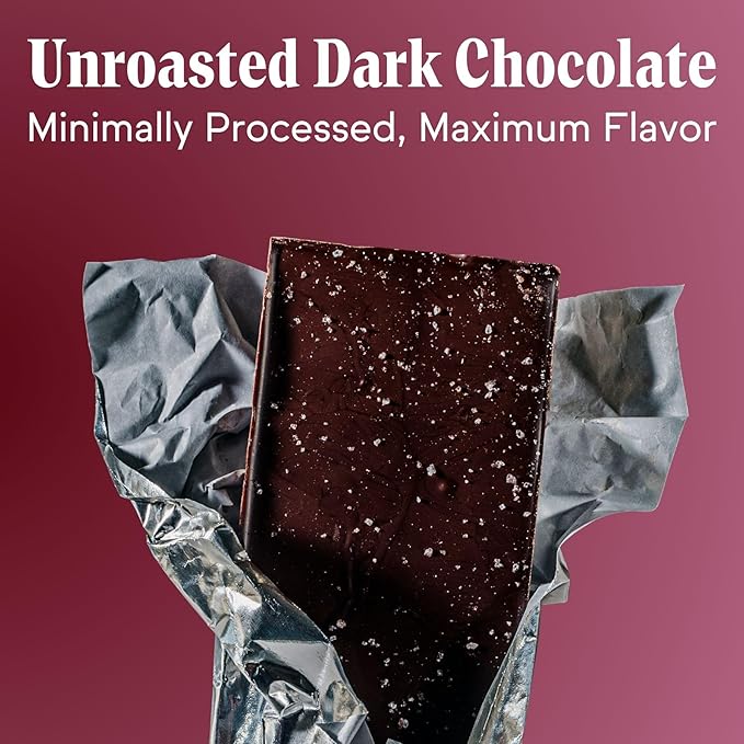 Raaka Salted Super Dark Chocolate Bars - 90% Cacao, Organic, Vegan, Kosher, Gluten Free, Cane Sugar Free - Lightly Sweetened with Coconut Sugar - 1.8oz Bars, 3-Pack