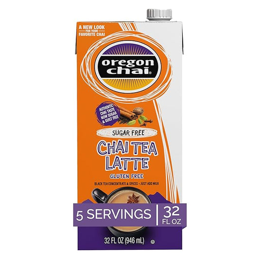 Oregon Chai Sugar Free Chai Concentrate, 32 Fluid Ounce (Pack of 1)
