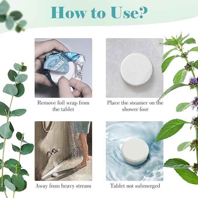 W&E Choice Shower Steamers Aromatherapy 18 Pcs- Shower Bombs Birthday Gifts for Women, Eucalyptus Mint Essential Oils for Daily Relaxation & Stress Relief, Gift for Women & Men, Mom, Teen