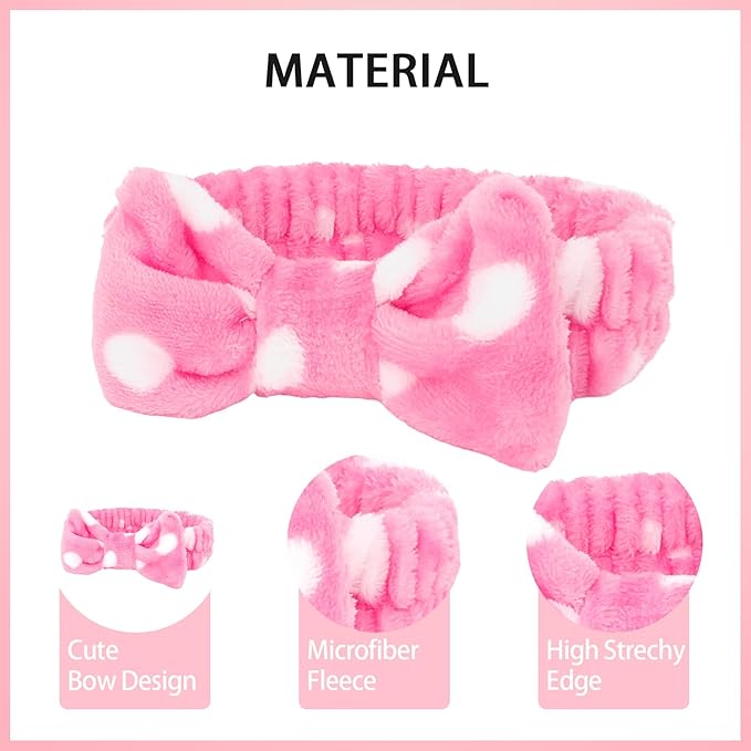 AMCAMI 8 Pack Skincare Spa Headband for Washing Face Makeup Face Wash Headband for Women Facial Towel Hairbands Spa Party Supplies for Girls Women