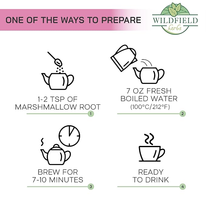 4 oz. Dried Marshmallow Root Tea Marshmallow Root Herb Herbal Tea (Althaea Officinalis) - 113g Herb Raíz De Malvavisco