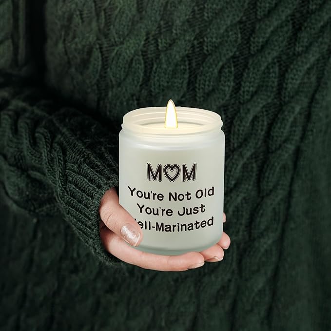 Lihome Birthday Gifts for Mom - Best Mom Gifts from Daughter Son, Funny Birthday & Mothers Day & Thanksgiving & Christmas Gifts, Vanilla Coconut Candles(7oz), Small, White, WhiteCandle-Mom01