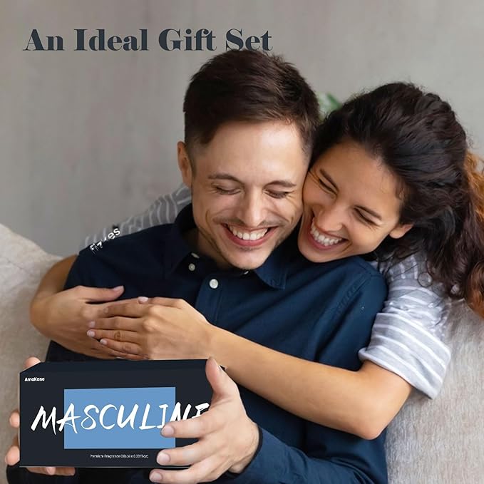 AmaKane Fragrance Oils, Masculine Essential Oils for Men, Candle Scents for Candle Making, Fragrance Oil for Soap Making, Diffuser Oils Scents 6x10 ml, Sandalwood, Cedar Leather, Woody Oud, More