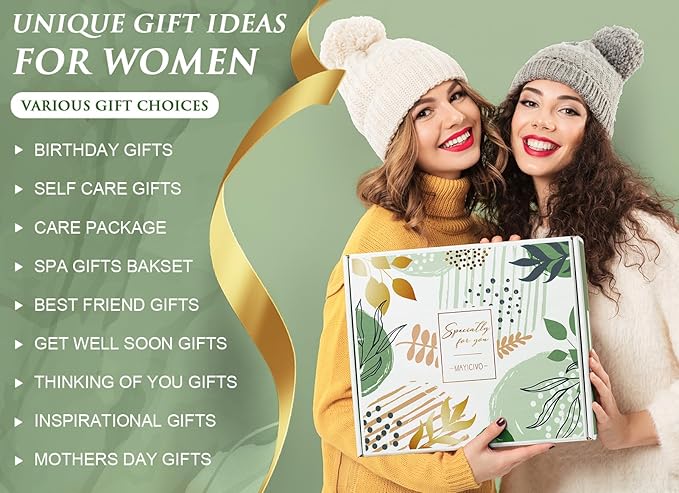 Self Care Gifts for Women Get Well Soon Gifts Basket, Birthday Gifts for Women Care Package Relaxing Spa Gifts Thinking of You Gifts w/ Blanket, Unique Christmas Gifts for Mom Her Friend Sister Wife