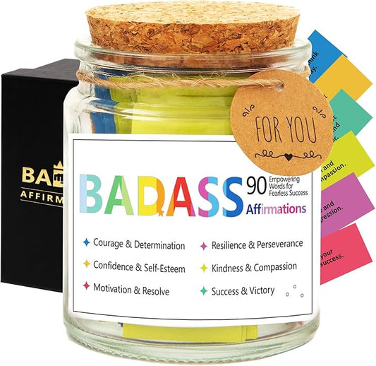 Funny Affirmation Cards for Women,Daily Positive Affirmation Jar,Graduation Birthday Friendship Friend Gifts,Self-Affirmation Inspirational Motivational Gifts for Women Men Teen Coworker Boss