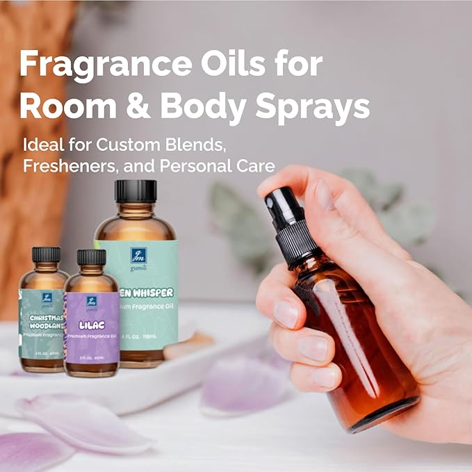 Lilac Fragrance Oil 2 Oz, Natural Scent Oil for Home Essential Oils Diffuser, Candle Making, Soap Making, DIY Body Oils, Perfume, Body Mist, Spray - Floral Scent