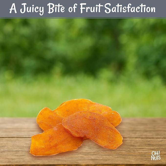 Oh! Nuts Dried Mango Sweet & Spicy - 1 lb - Sweetened Dried Fruit Slices - Packed in New York Zip-Seal Bag for Exceptional Freshness