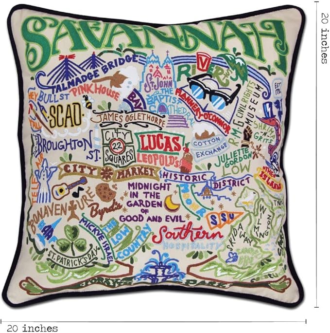Catstudio Savannah Embroidered Decorative Throw Pillow