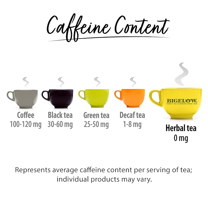 Bigelow Whispering Wildflowers Herbal Tea Plus L-Theanine, Supports Stress Relief & Relaxation, Caffeine-Free, Kosher, Gluten Free & Non-GMO, 18 Tea Bags, 0.9 Ounce (Pack of 6)