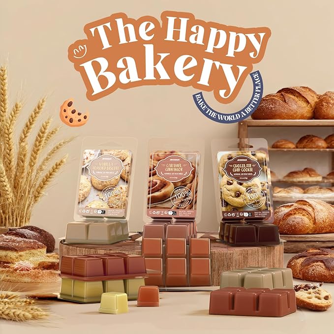 ARVIDSSON Scented Wax Melts, Bakery Soy Wax Melts Cubes for Wax Warmer, Fall Scented Wax Melts, Strong Scent Autumn Fragrance Wax Tarts - Pumpkin Pie, Apple Cinnamon, Vanilla Cupcake and More