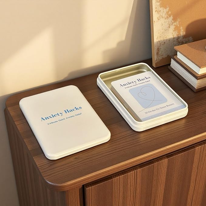 Anxiety Relief Cards – Gentle Affirmation Cards for Women and Teens – Mindfulness, Meditation, Motivational and Coping Skills Support – Thoughtful Gift for Stress Relief & Self-Care