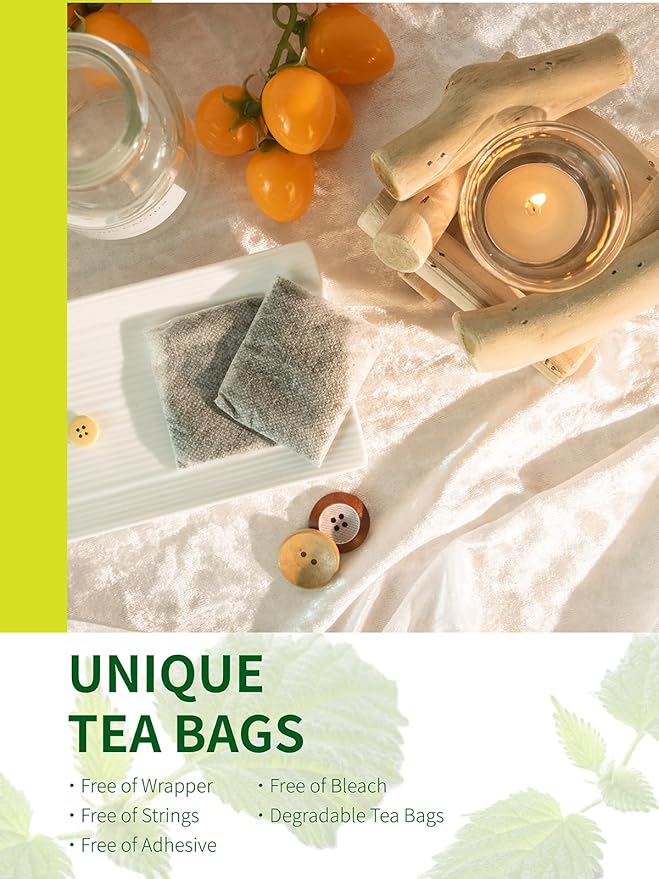 TeeLux Nettle Leaf Tea Bags, Nettle Herbal Tea, Natural Stinging Nettle Tea, Caffeine Free, Mild & Smooth taste, 100 Count