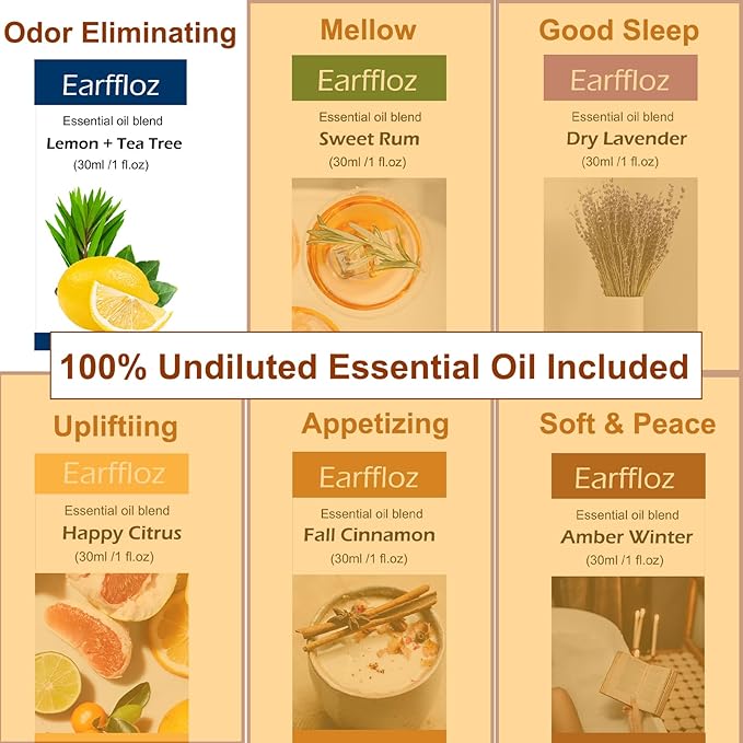 Plug in Air Freshener Creamy Fresh Sweet Rum (1 fl.oz), Diffuser and Essential Oil Set 30 Days' Non-Toxic Plug in Air Freshener Natural Strong Fragrance Room Scent Pluggable Starter Kit