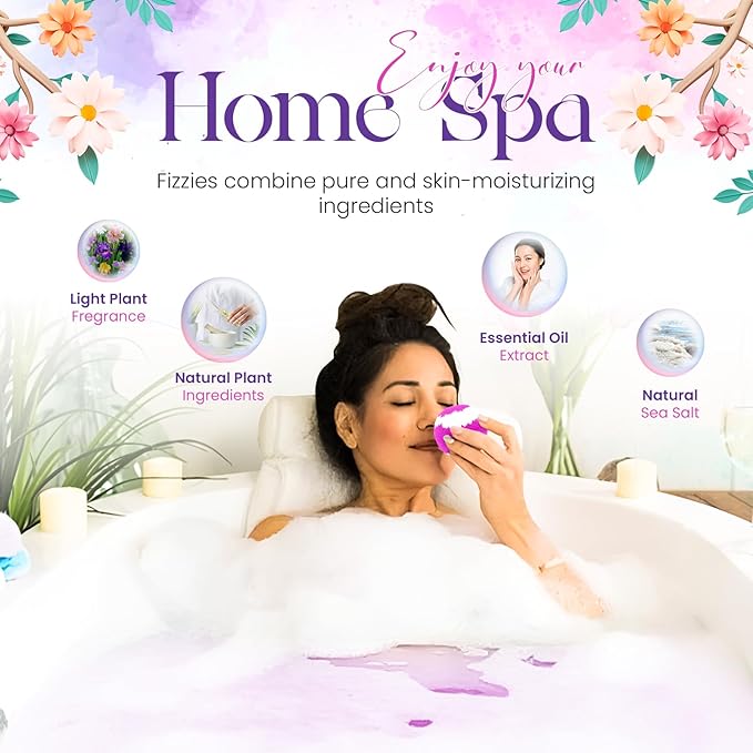 Bath Bombs for Women Pack of 12 Handmade for Women Gift Set, All Natural with Essential Oils, Shea Butter & Luxurious Bubbles - Relaxing Bath Bombs for Adults, Spa Fizzies, Moisturizing Bath Balls