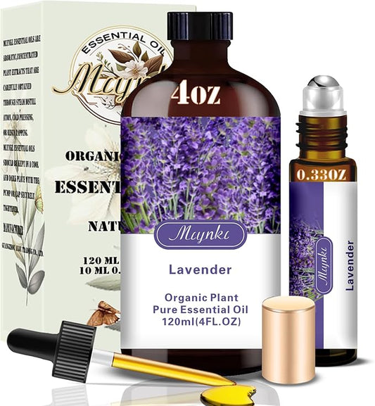 Lavender Essential Oil-Lavender Fragrance Oil 4.33oz (130ml)-100% Pure Natural Scent for Diffusers, Candles, Soap Making & Aromatherapy-Relaxing Home & Gift Essential Oil for Bath, Massage