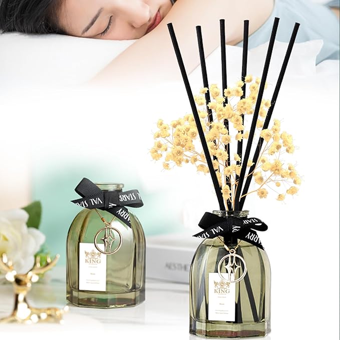 King of Scent Reed Diffuser & Oil Diffuser Sticks with Flower, Aromatherapy, Home & Kitchen Décor,Fragrance and Gifts… B0CHHBGTZQ (Mint)