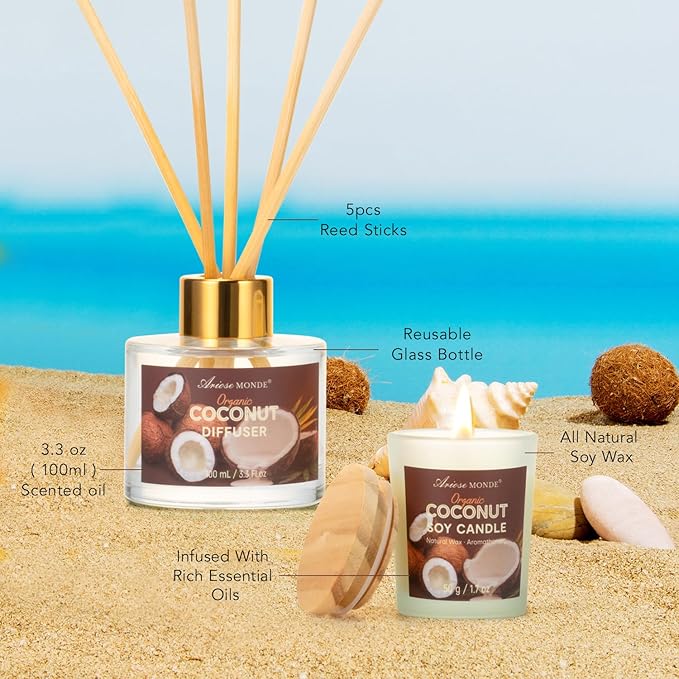 Spa Gift Baskets for Women, Coconut XL Bath Gift Set 17Pcs with Shower Gel, Bubble Bath, Hand Cream, Bath Salt, Essential Oil, Luxury Bath and Body Spa Kit for Mother's Day