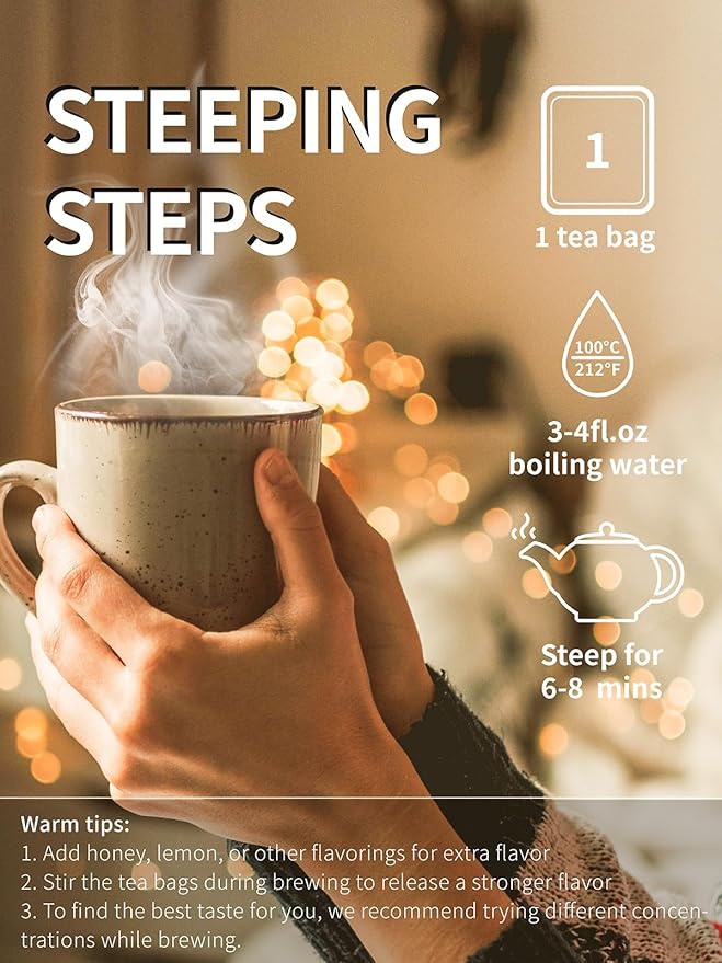 TeeLux Barley Tea Bags, Pure Roasted Barley Tea, Caffeine Free, Sugar Free, Nutty Flavor, 2g x 50 Bags