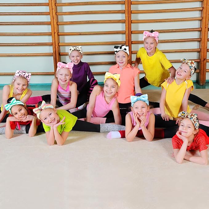 TDHDIKE Spa Headband Bow Facial Makeup Headband(9 Pcs),Soft Headband for Shower Washing Face, Extra Add 5 Gift Bags, Nice Gifts for Women Girls.