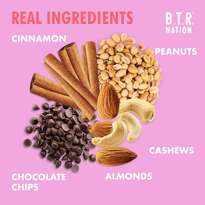 B.T.R. Nation Superfood Keto Protein Bars - Plant Based Vegan Protein | (6 Pack) Variety Pack Sampler | Low Carb Food, Low Calorie, Gluten Free, No Sugar Alcohols, Boosted with Superfoods