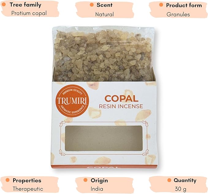 Copal Resin Incense - Natural Tree Gum Sap - 30g Pack