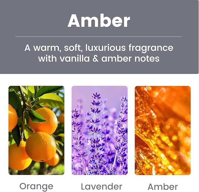 Stone Car Air Freshener - 2 in 1 Magnetic Visor Clip & Hanging Car Diffuser with Natural Essential Oils, Long Lasting Scent for Men & Women - Amber