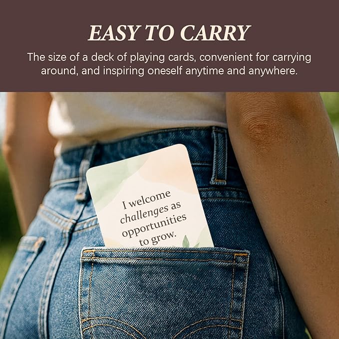 54 Positive Affirmation Cards for Women –Mindfulness Deck for Self Empowerment & Emotional Wellness, Daily Motivational Quotes, Encouragement Gift for Women,Co-works,Family