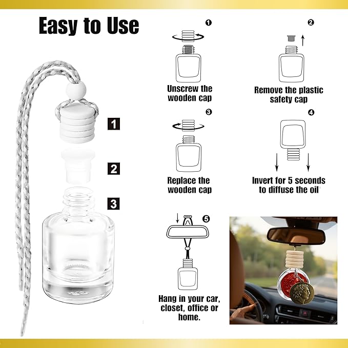 Mahogany Teakwood Car Air Freshener – Alexander Collection by House of Olympus | Luxury Hanging Diffuser | Long-Lasting Scent | Antique Bronze Coin Charm