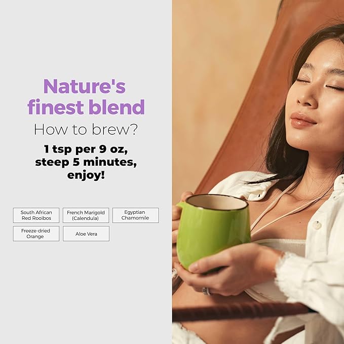 Michelle Peiret Digestive Tea, Chamomile Tea with Calendula Flowers for Digestive Support and Skin Vitality, All Natural Ingredients, 15 Servings